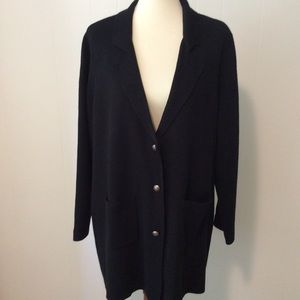 Investments Sweater Black Knit 3X